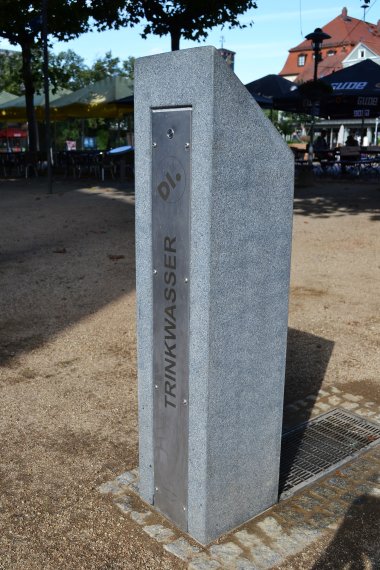 der Trinkbrunnen auf dem Marktplatz